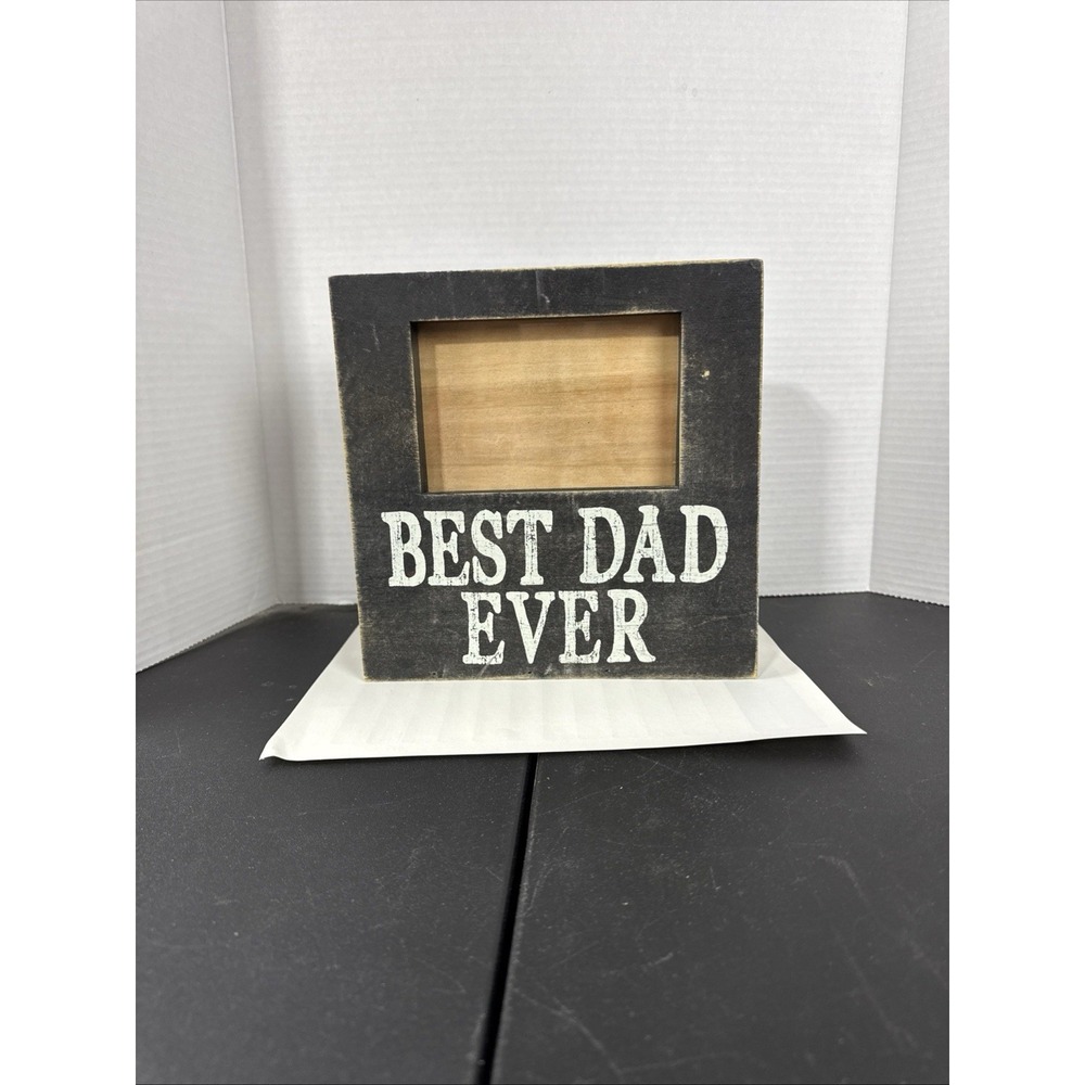 Best Dad Ever Black and White Picture Frame‎